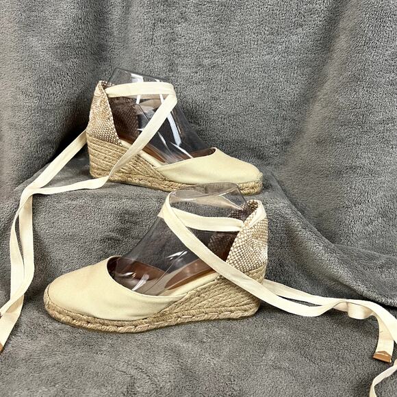 Castaner Shoes - Castaner Carina Wedge Heel Sandals Womens 7 Sand Rope Sole Resort Vacation